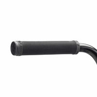 Kink Form flangeless right hand grip in black built on to a Kink Williams BMX bike