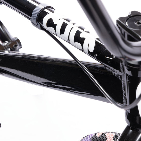 Cult 2024 Juvenile 18" BMX Bike - Black With Purple Camo Tyres 18" | Backyard UK BMX Shop