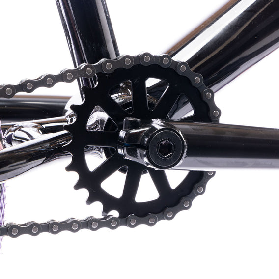 Cult 2024 Juvenile 18" BMX Bike - Black With Purple Camo Tyres 18" | Backyard UK BMX Shop