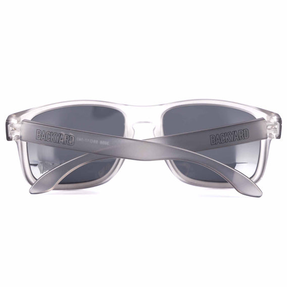 Backyard BMX Sunglasses - Clear With Black Logo