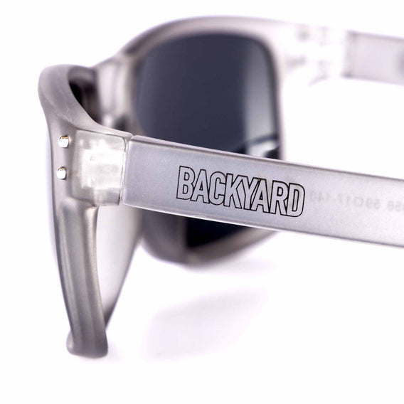 Backyard BMX Sunglasses - Clear With Black Logo