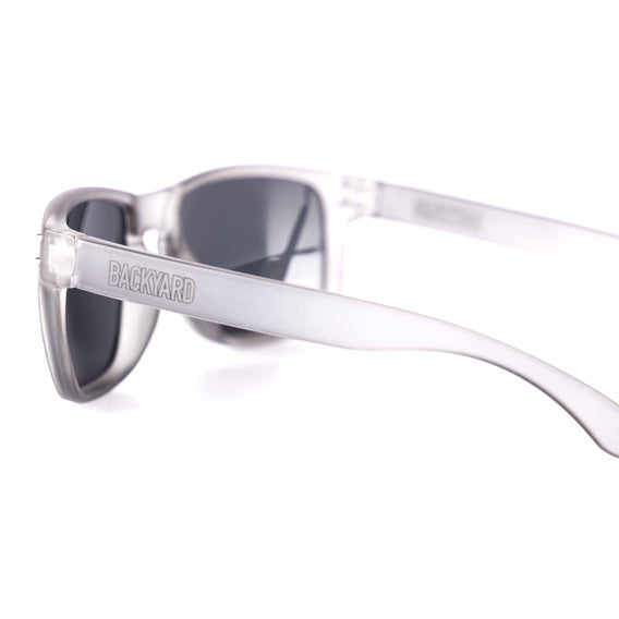 Backyard BMX Sunglasses - Clear With Black Logo