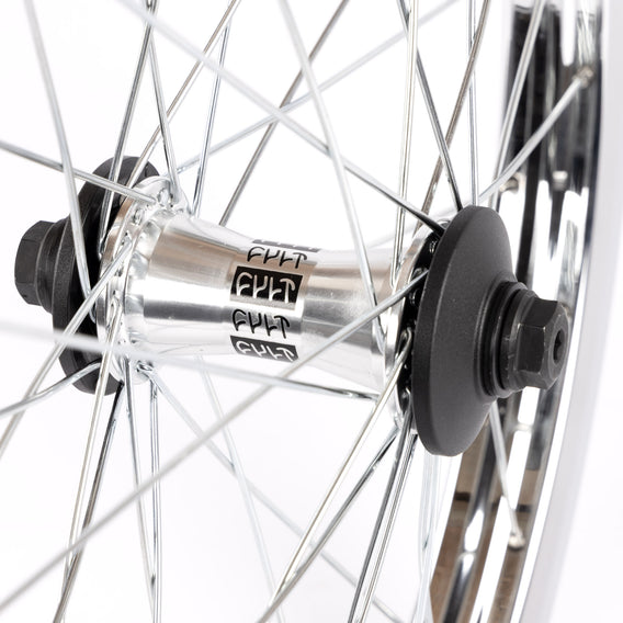 Cult Crew V2 Front Wheel With Guards - Chrome 10mm (3/8")