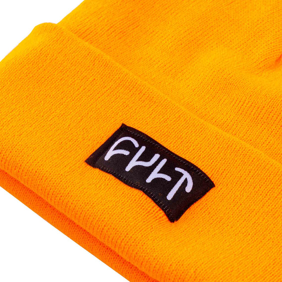 Cult Witness Tight Knit Beanie - Orange tag