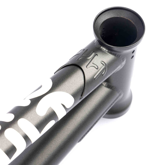 Cult BMX Hawk Frame - Gun Metal Grey head tube gusset