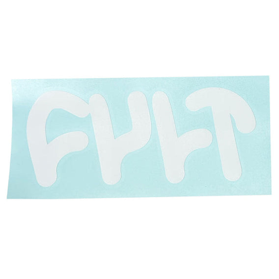 Cult Thick Logo Die Cut Sticker - White