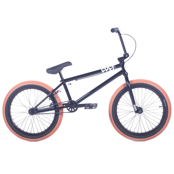 Cult 2024 Gateway BMX Bike - Black With Gum Tyres 20.5" Side View| Backyard Hastings UK BMX Shop