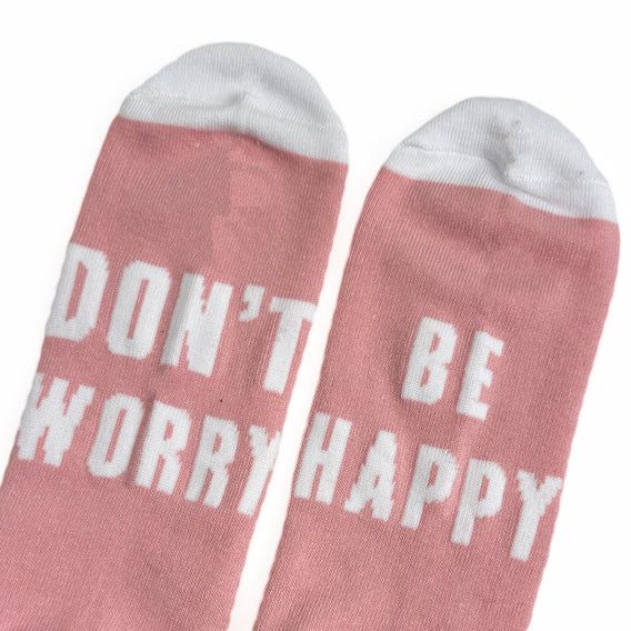 Cult Don't Worry Socks - Pink