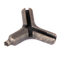 distressed black federal spoke key angled