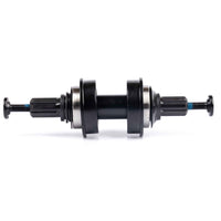 KHE US Bottom Bracket With 8 Spline Axle - Black 19mm front profile | Backyard UK BMX Shop