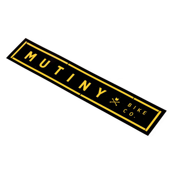 Mutiny Bikes Sticker - Black 23cm x 4.5cm