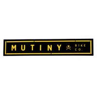 Mutiny Bikes Sticker - Black 23cm x 4.5cm