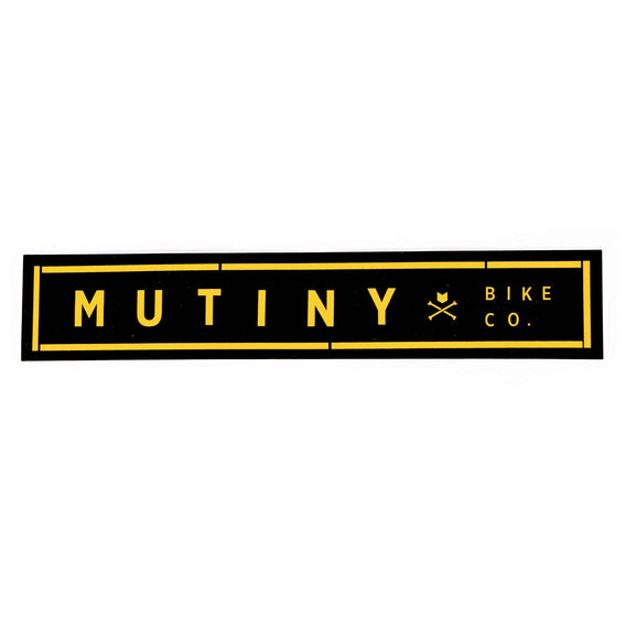 Mutiny Bikes Sticker - Black 23cm x 4.5cm