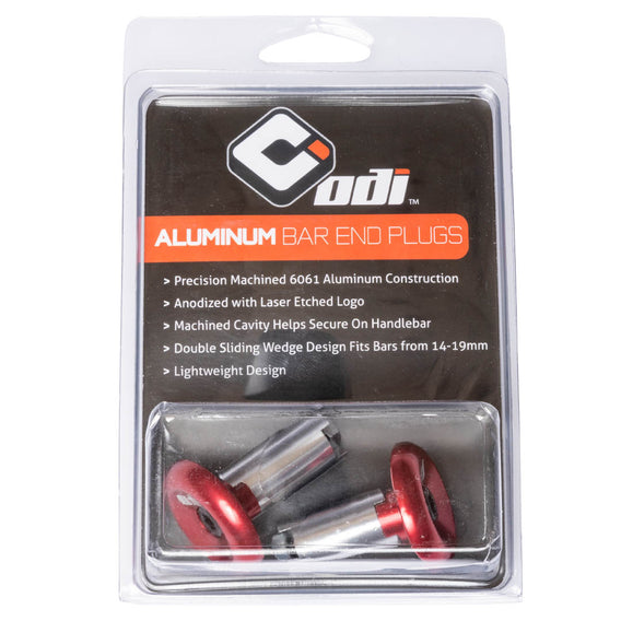 ODI Aluminium Bar Ends - Red