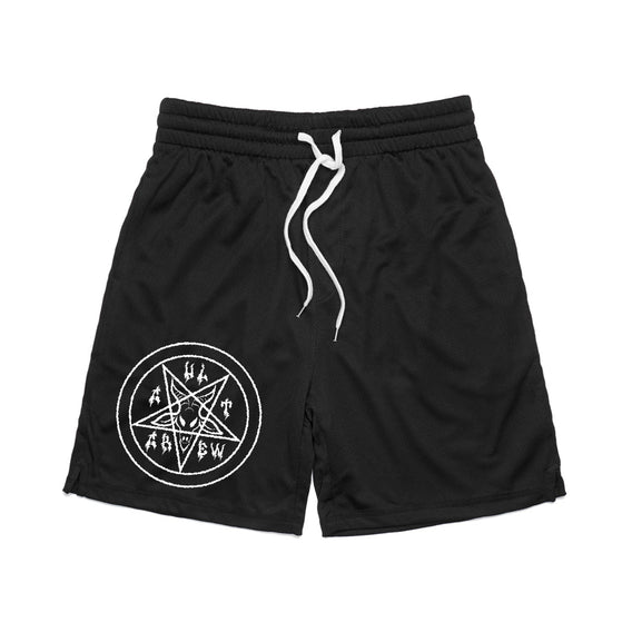 Cult Pentagram Shorts - Black