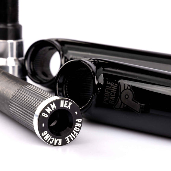Profile Column Cranks - Black axle detail