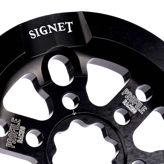 Profile Signet Universal Guard Sprocket - Black CNC detail