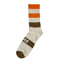 Cult Stripe Socks - Brown and Orange