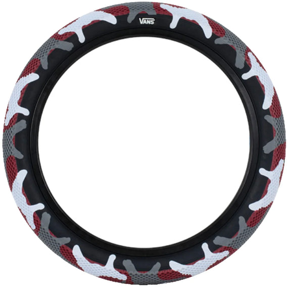 Cult Vans Tyre 20" - Red Camo With Black Sidewall 2.40"