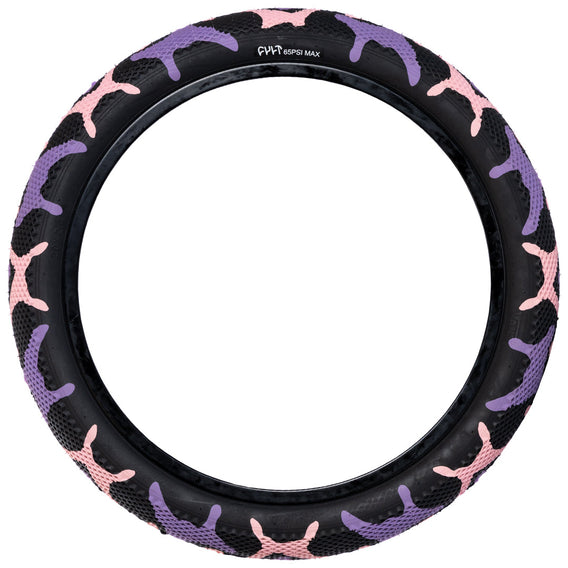 Cult Vans Tyre 26" - Purple Camo With Black Sidewall 2.10"