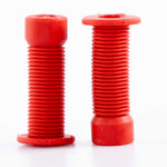 ODI Longneck Grips Schrader Valve Caps - Red (Pair)