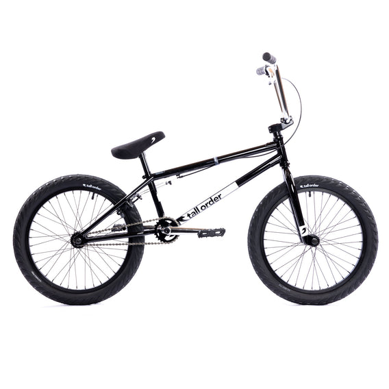 Tall Order Pro 20" BMX Bike - Gloss Black With Chrome Bars 20.85" - COSMETIC MARKS (See Description)