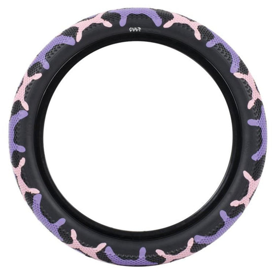 Cult Vans Tyre 20" - Purple Camo With Black Sidewall 2.40"