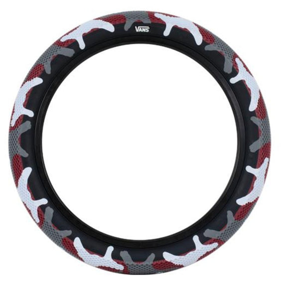 Cult Vans Tyre 12" - Red Camo With Black Sidewall 2.20"