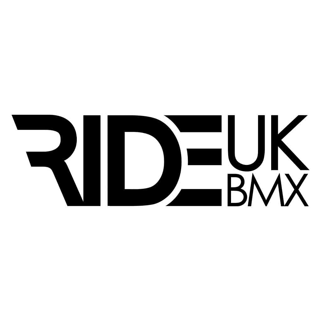Ride UK BMX magazine logo in black with a white background