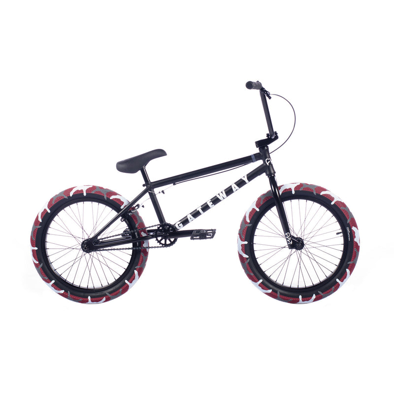 Cult Gateway 20" BMX Bike - Black With Red Camo Tyres 20.5"