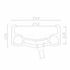 Technical drawing of the cross profile of the Alienation Black Sheep rim with dimensions