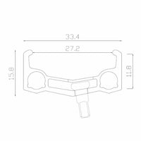 Technical drawing of the cross profile of the Alienation Black Sheep rim with dimensions