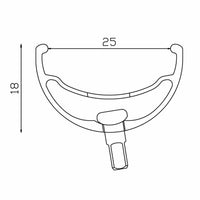 Technical  drawing of the cross profile of an Alienation Deviant BMX rim