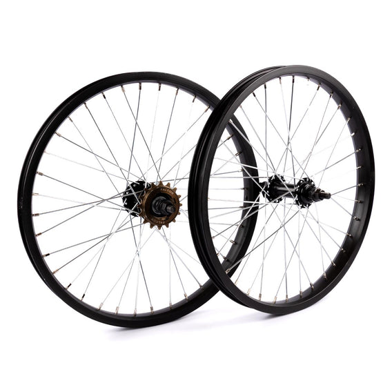 Tribal 18" Replacement Wheelset RHD - Black with Silver Spokes 16 Tooth