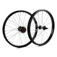 Tribal 18" RHD Wheelset - Black with Silver Spokes 16 Tooth
