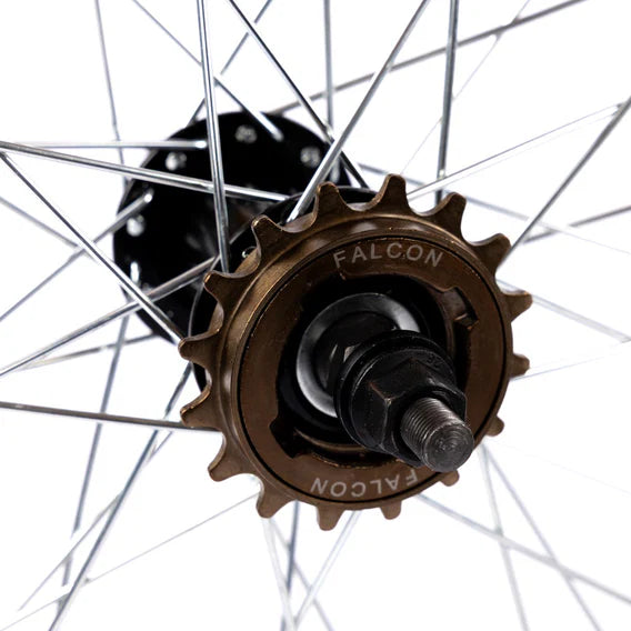 Tribal 18" RHD Wheelset - Black with Silver Spokes 16 Tooth