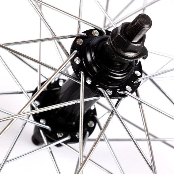 Tribal 18" RHD Wheelset - Black with Silver Spokes 16 Tooth