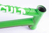 Close up of headtube and top and down tubes of the Cult Biggie AK frame on a white background