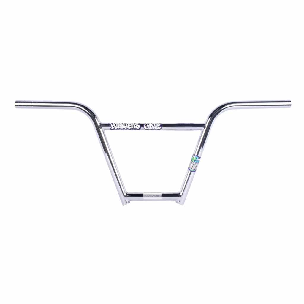 Cult BMX Begin Cuatro 4 piece Bars in Chrome photographed from the front on a white background