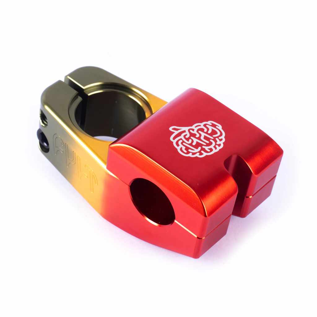 Cult Max Vu top load stem in anodised Rasta colours on a white background
