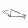 Bicycle frame with 'Cult' branding on a white background