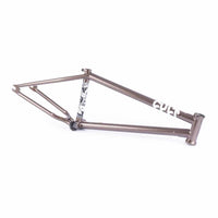 Bicycle frame with 'Cult' branding on a white background