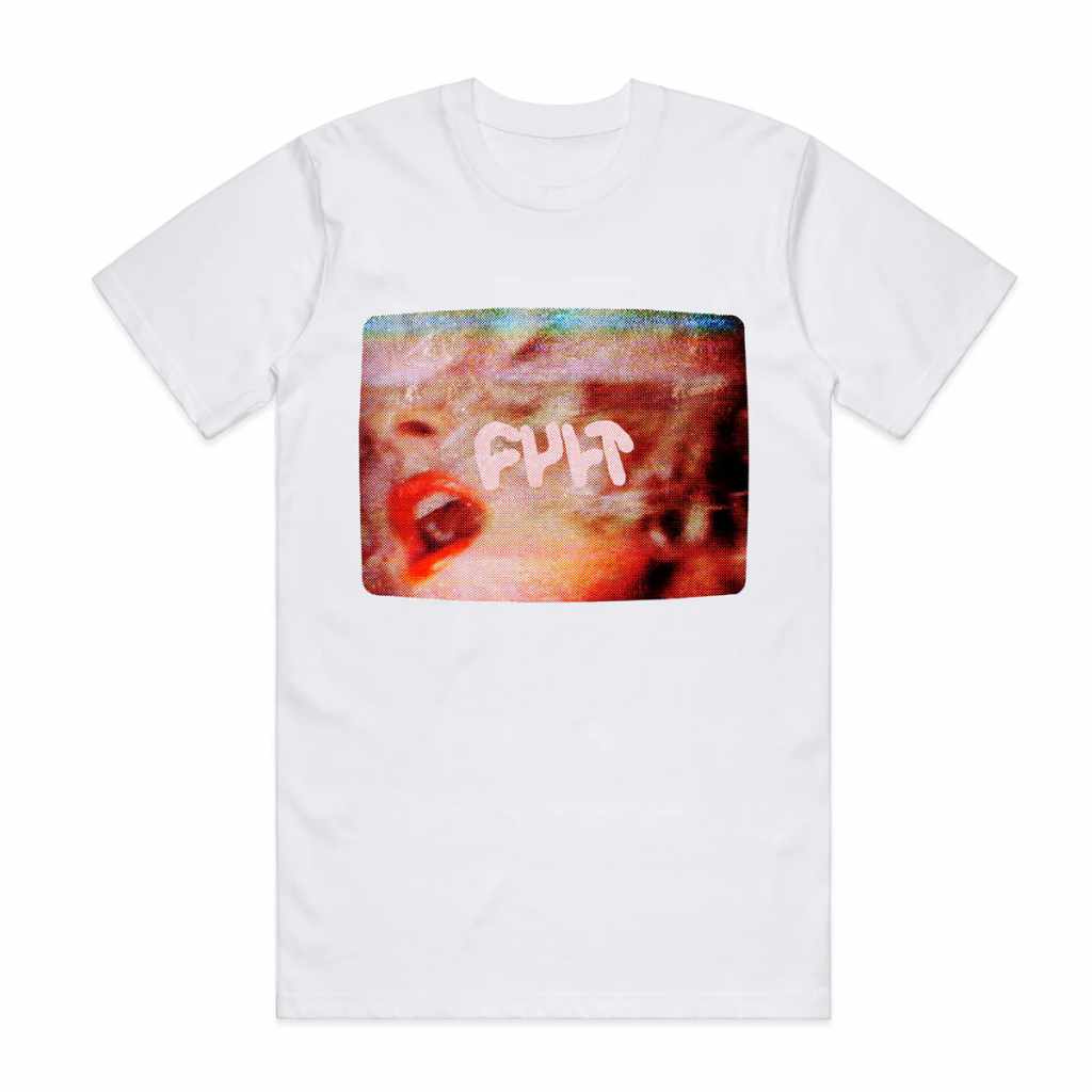 White Cult t-shirt featuring the 6 colour 'X-Rated' front screen print