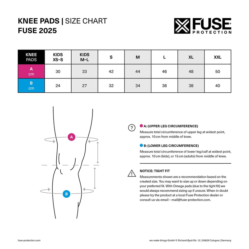 Fuse Alpha Classic Kids Knee Pads - Black