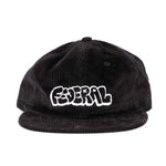 Federal Corduroy Tag Logo Cap - Black
