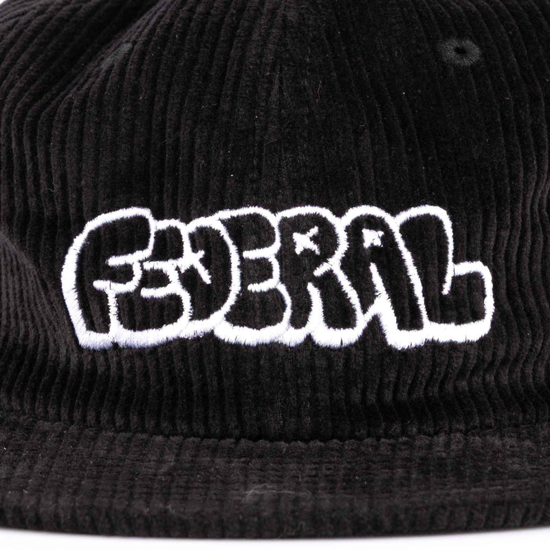 Federal Corduroy Tag logo cap - Black