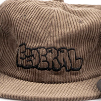 Brown corduroy cap with 'Federal' logo on a white background