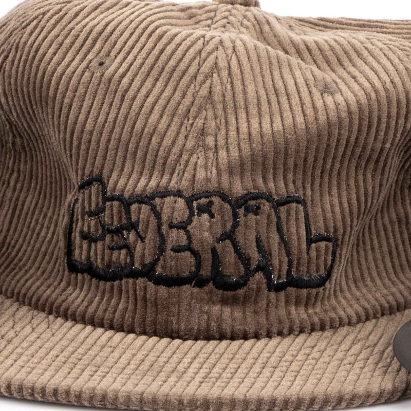 Brown corduroy cap with 'Federal' logo on a white background