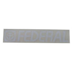 Federal 170mm Die Cut Sticker - White