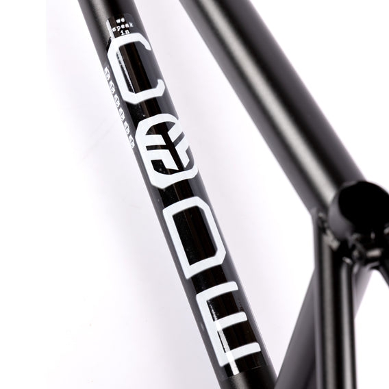 Federal Code BMX Frame - Black down tube graphic